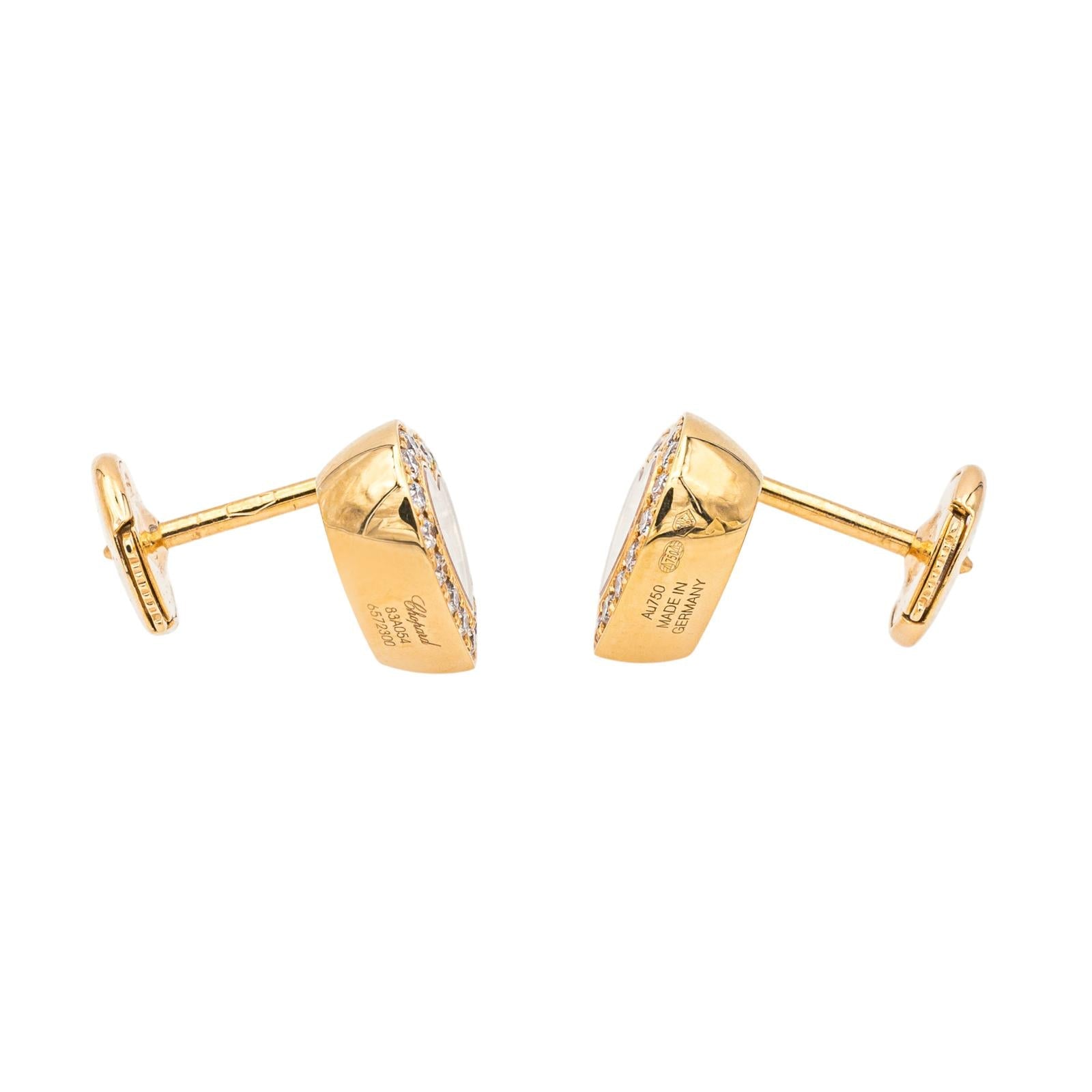 Chopard Boucles d'oreilles Happy diamonds Or rose Diamant