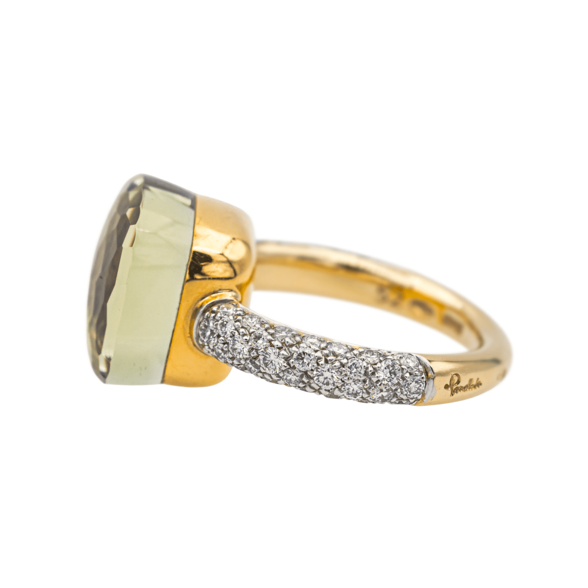 Pomellato Bague Nudo Or rose Prasiolite - Maison Eloe