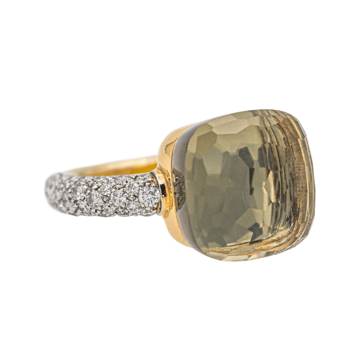 Pomellato Bague Nudo Or rose Prasiolite - Maison Eloe