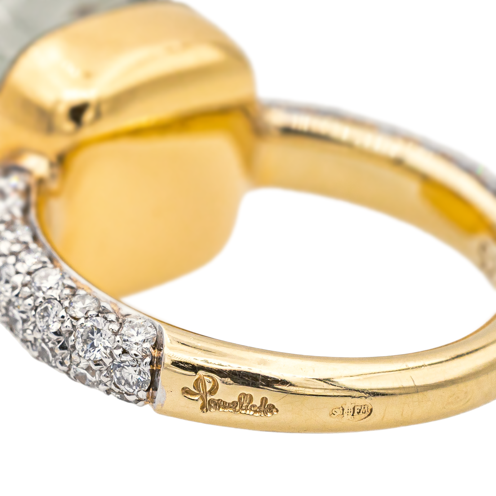 Pomellato Bague Nudo Or rose Prasiolite