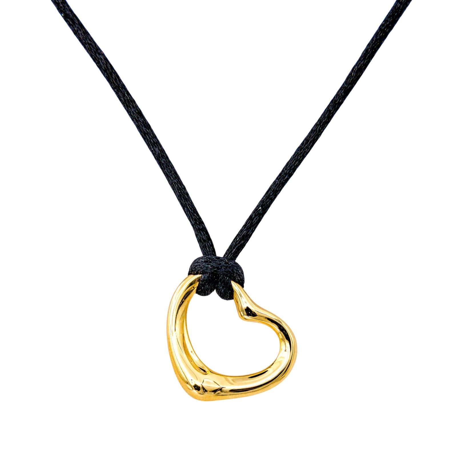 Tiffany & Co Pendentif Cordon Open Heart Or jaune