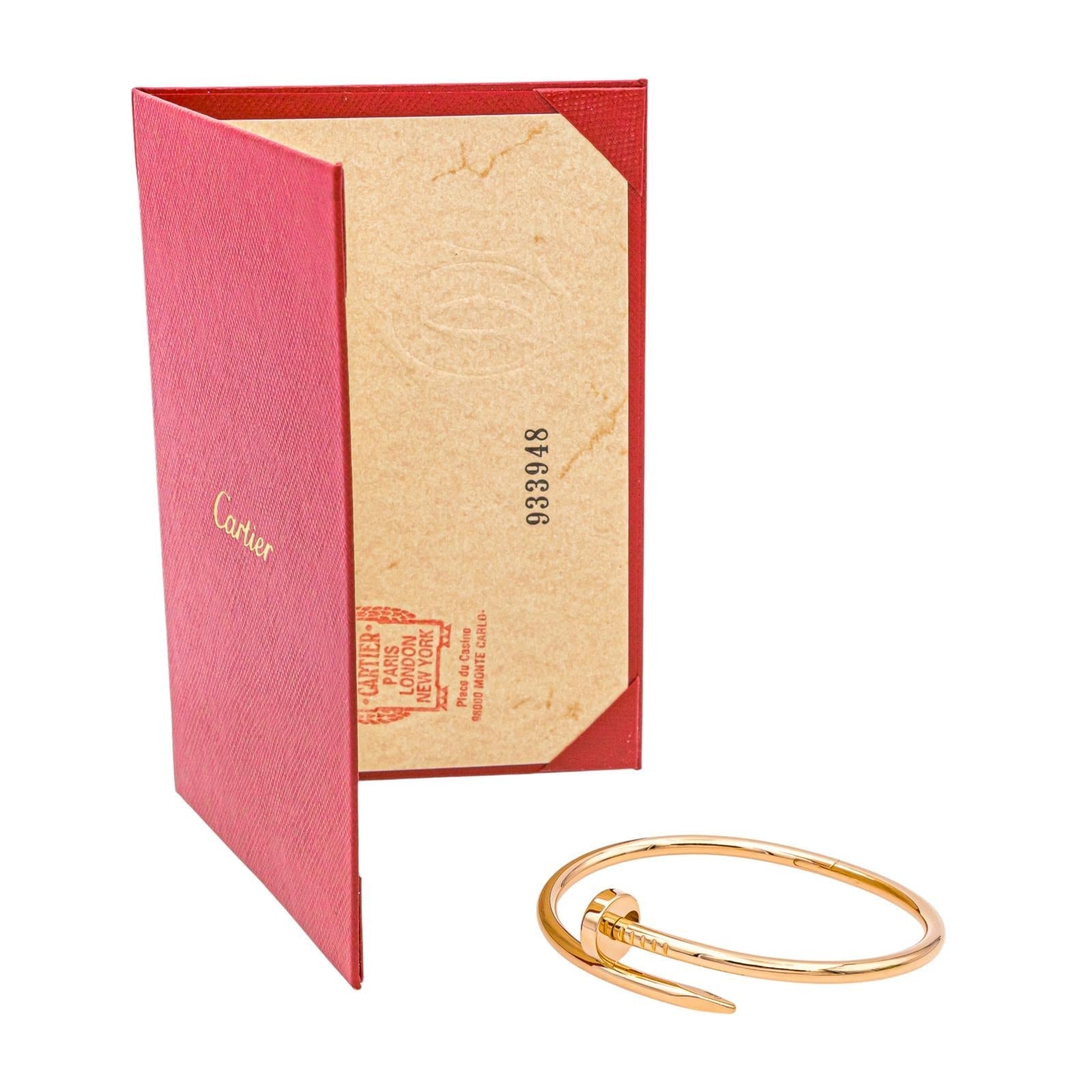 Cartier Bracelet Juste un clou Or rose, occasion vendu full set