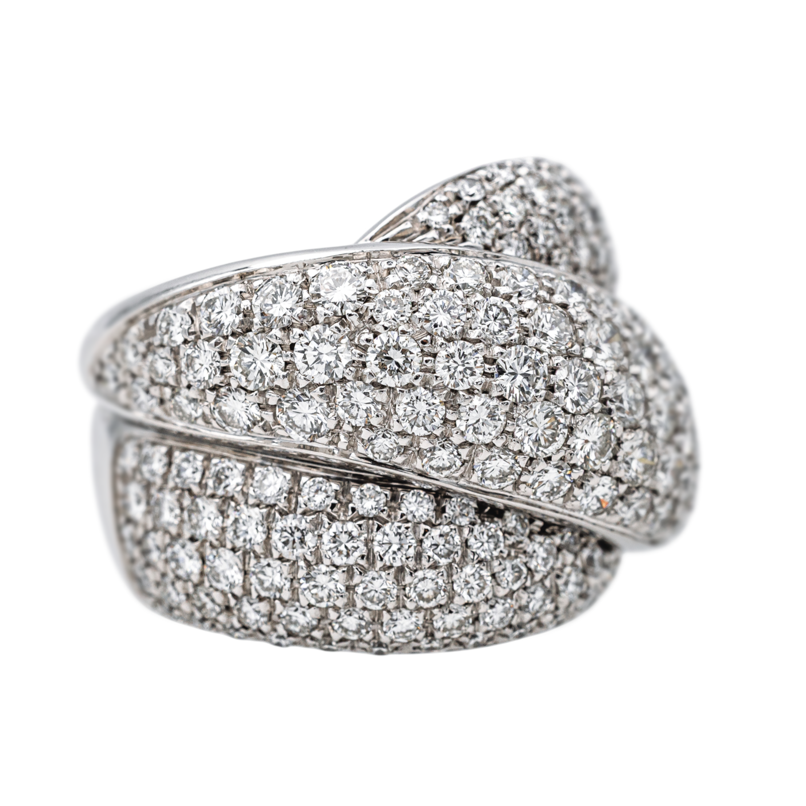 Damiani Bague Cocktail Gomitolo Or blanc Diamant