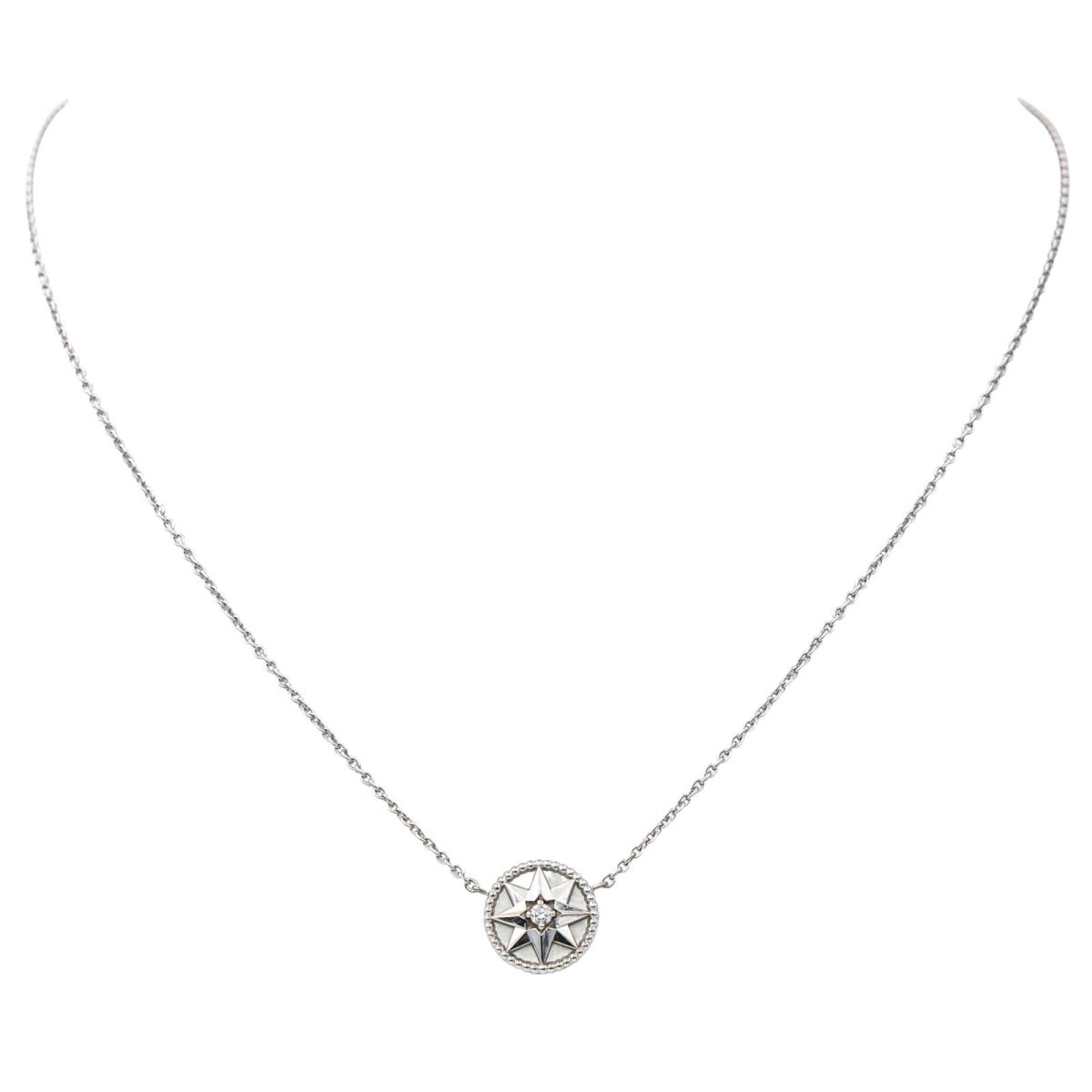 Dior Collier Rose des vents Or blanc Diamant - Maison Eloe