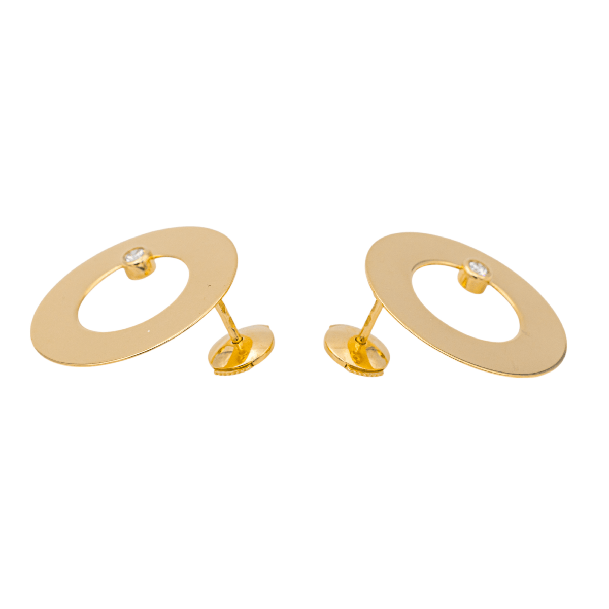 Dinh Van Boucles d'oreilles Target Or jaune Diamant - Maison Eloe