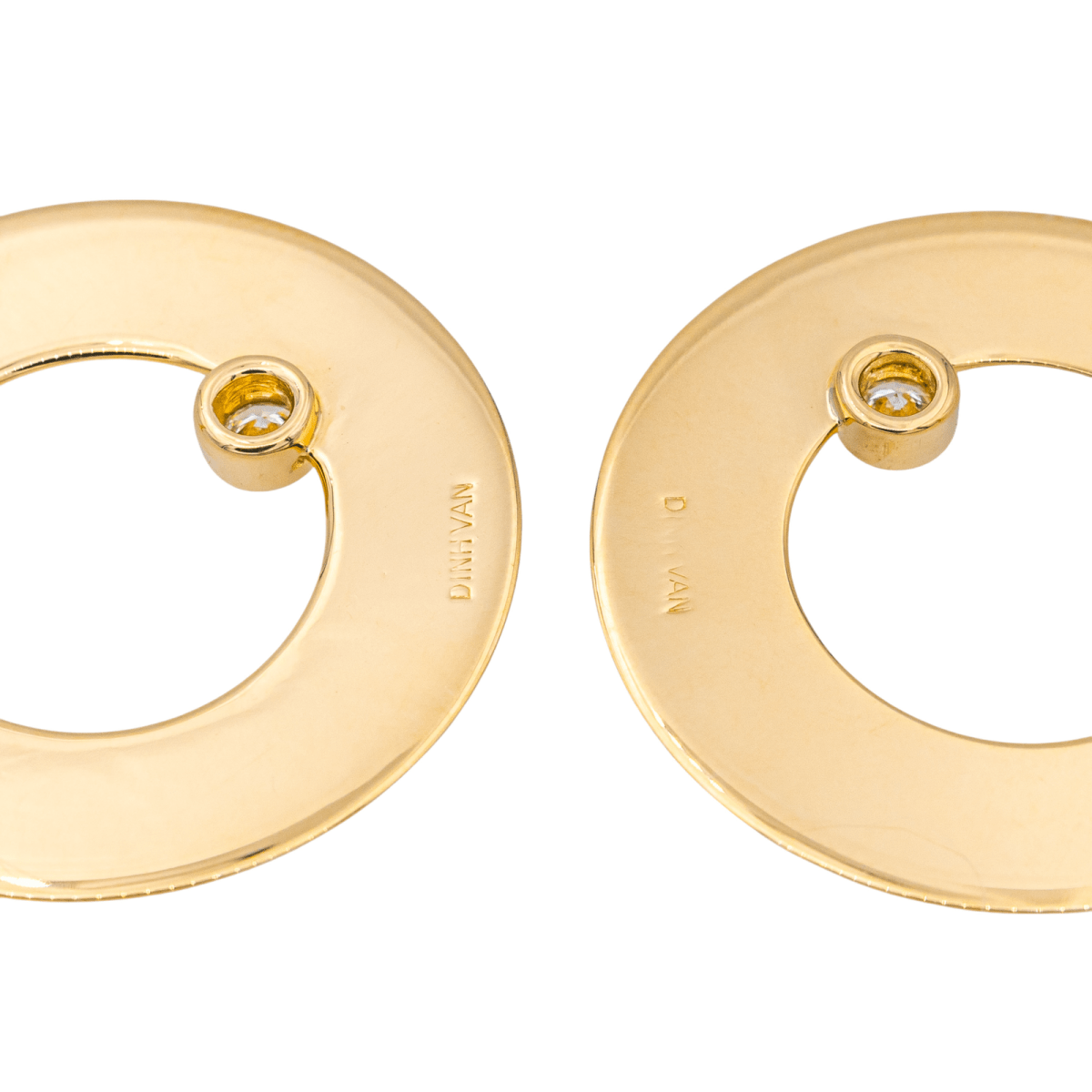 Dinh Van Boucles d'oreilles Target Or jaune Diamant - Maison Eloe