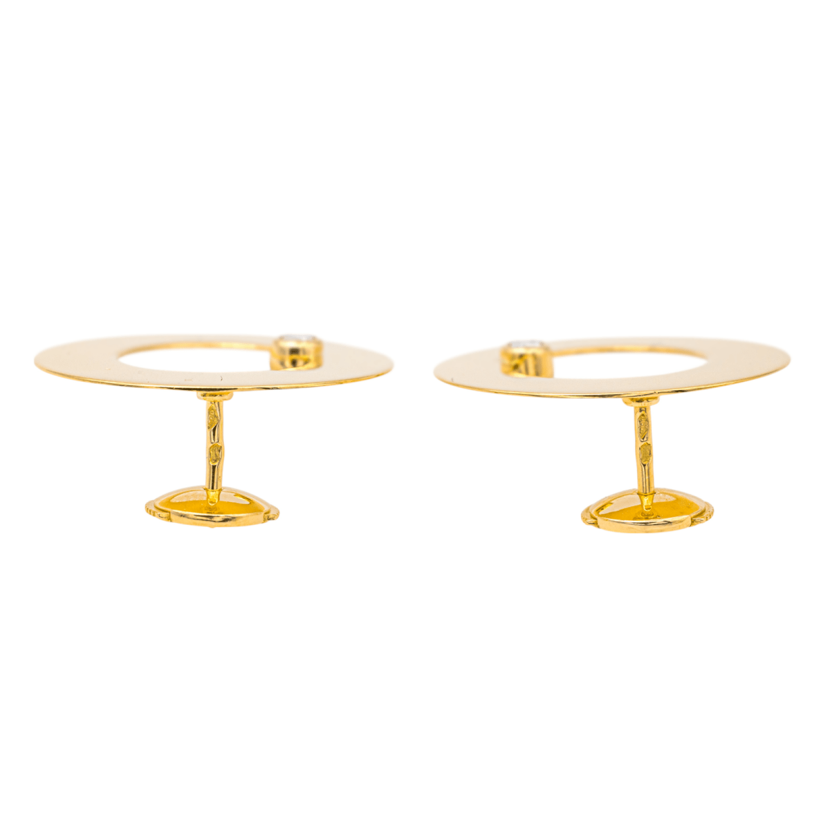 Dinh Van Boucles d'oreilles Target Or jaune Diamant - Maison Eloe