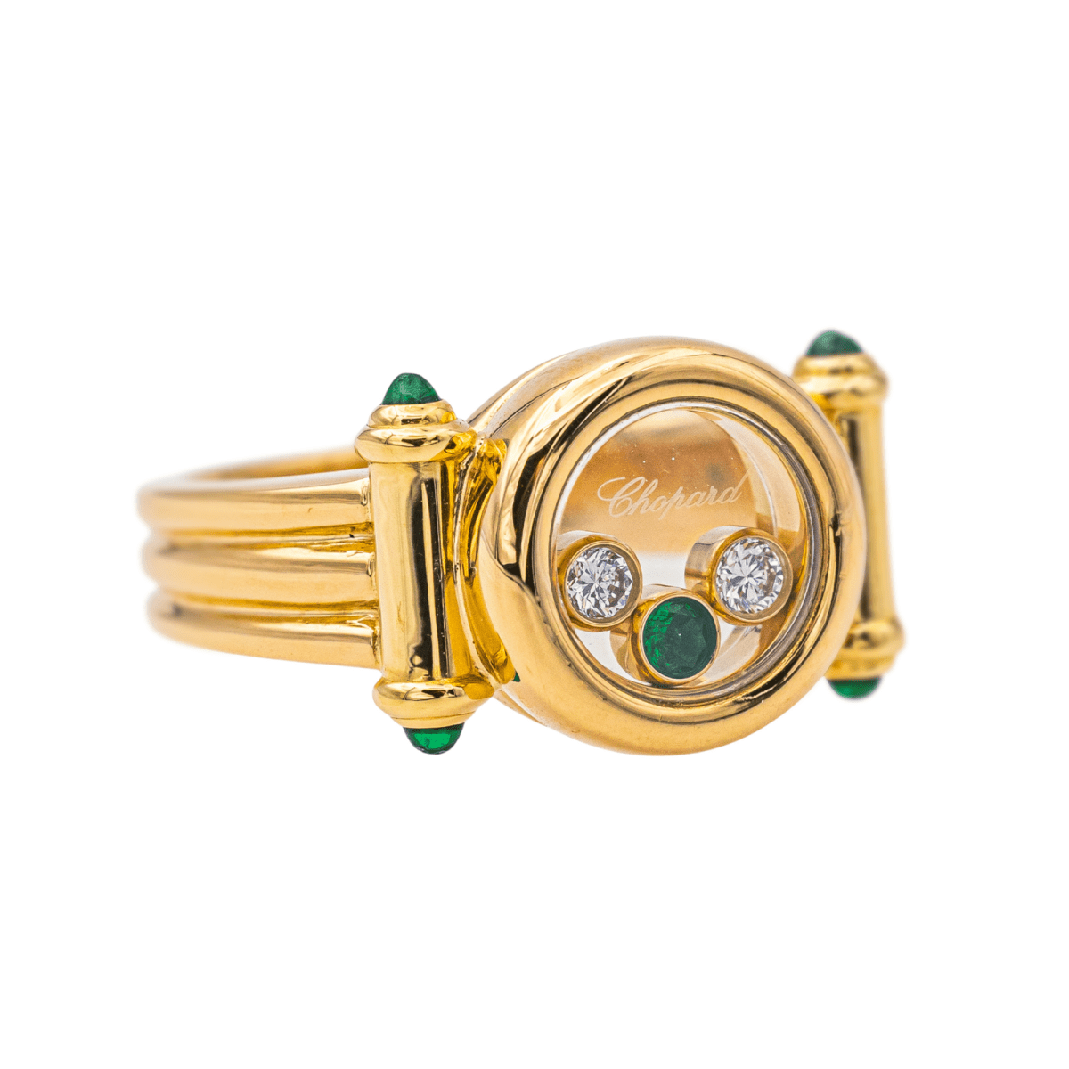 Chopard Bague Happy Diamonds Or jaune Diamant - Maison Eloe