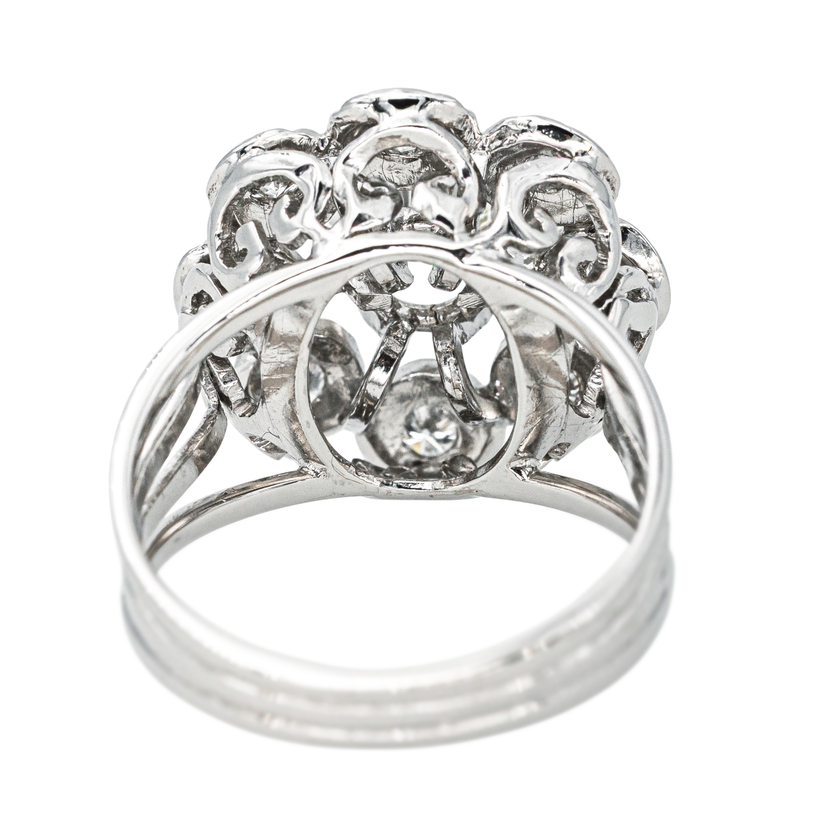 Bague Marguerite Or blanc, Platine Diamant