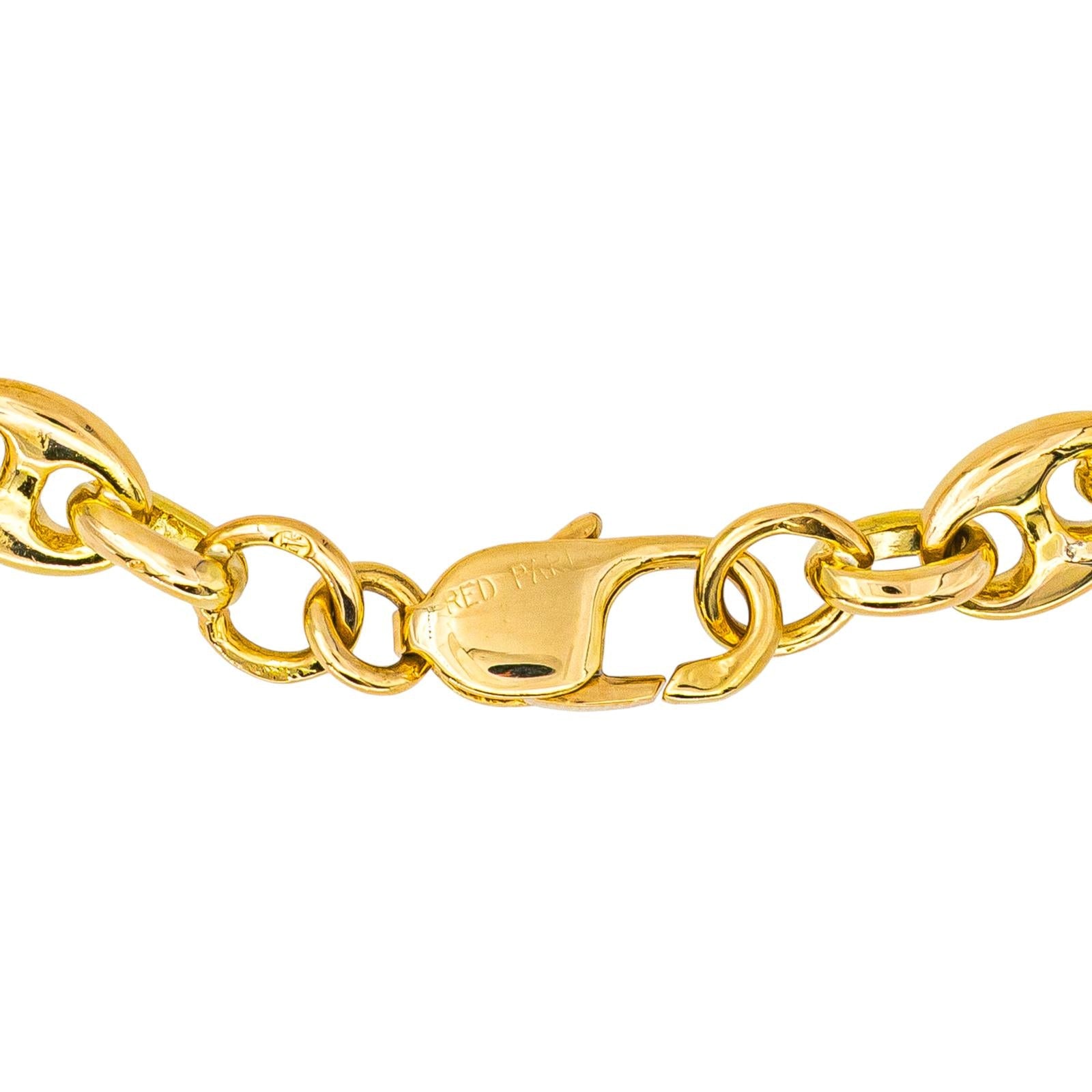 Fred Bracelet Maille grain de café   Or jaune
