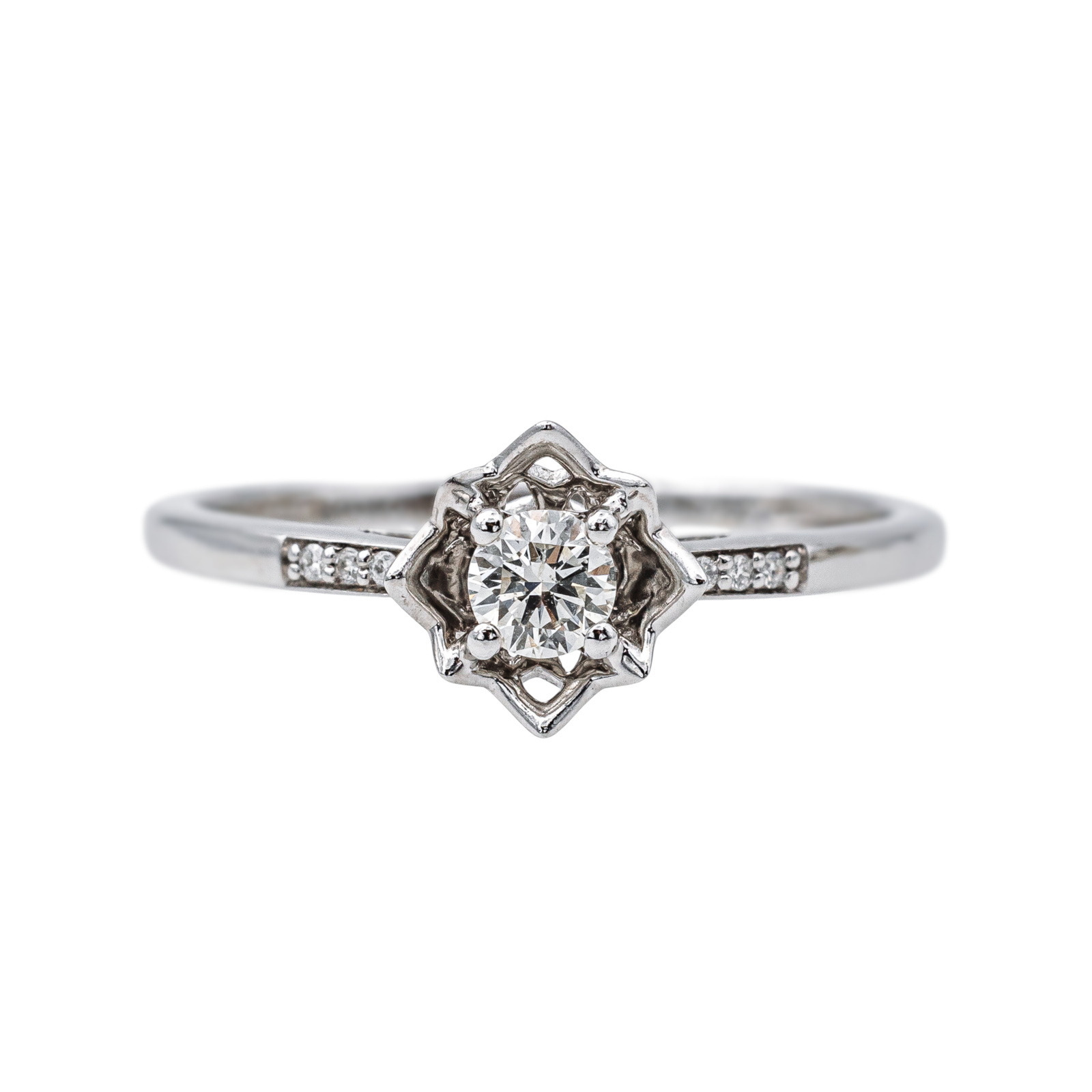 Mauboussin  Bague  Solitaire Ma reine d'amour Or blanc Diamant