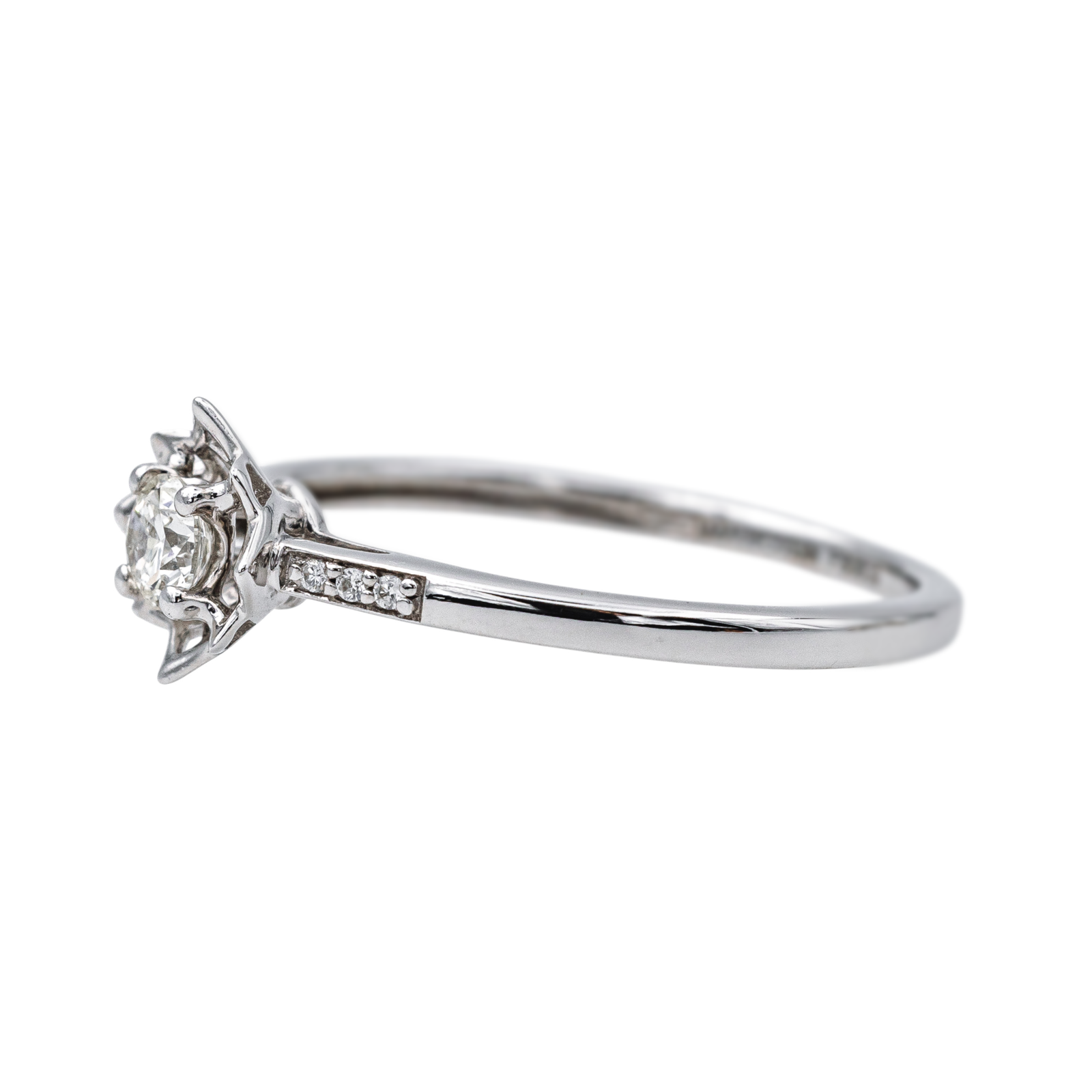 Mauboussin  Bague  Solitaire Ma reine d'amour Or blanc Diamant