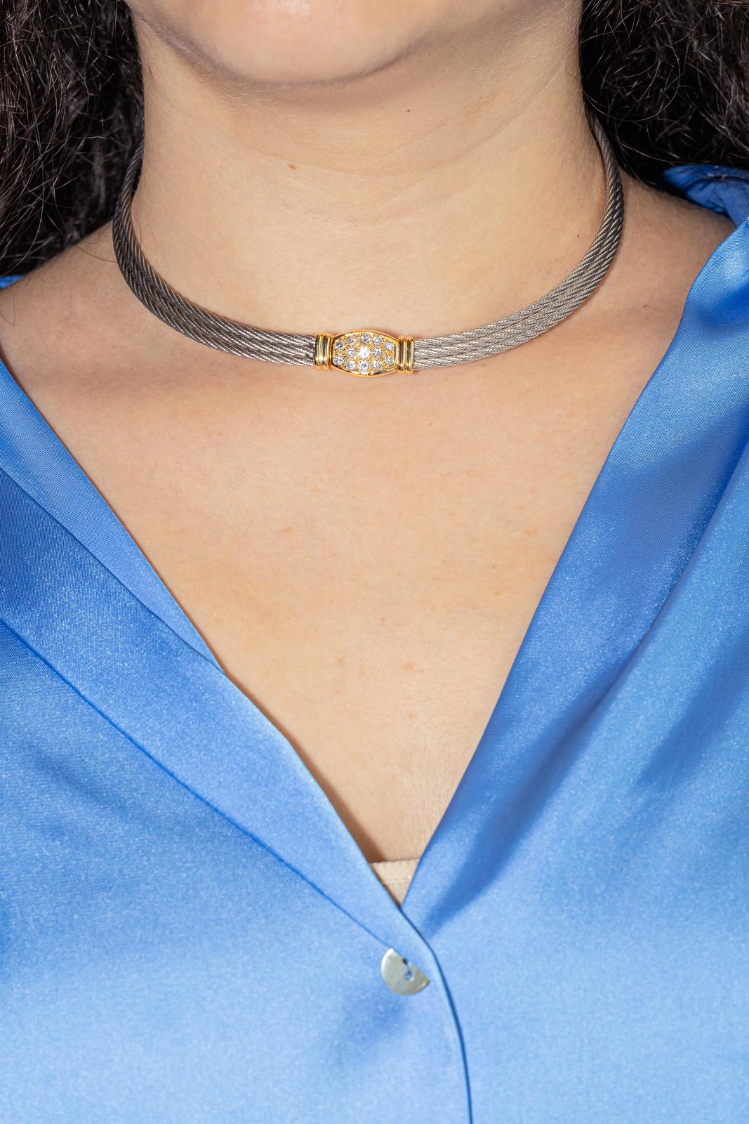 Fred Collier  Force 10  Or jaune , Acier  Diamant