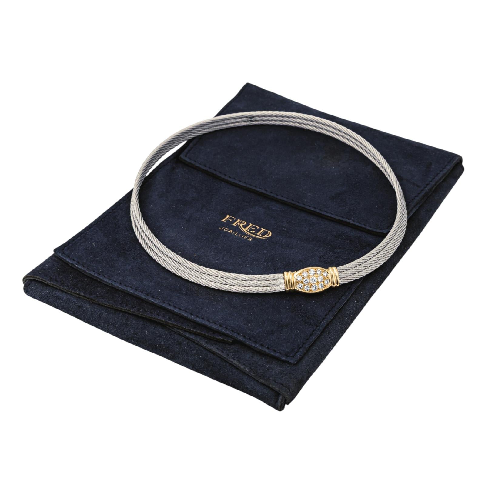 Fred Collier  Force 10  Or jaune , Acier  Diamant