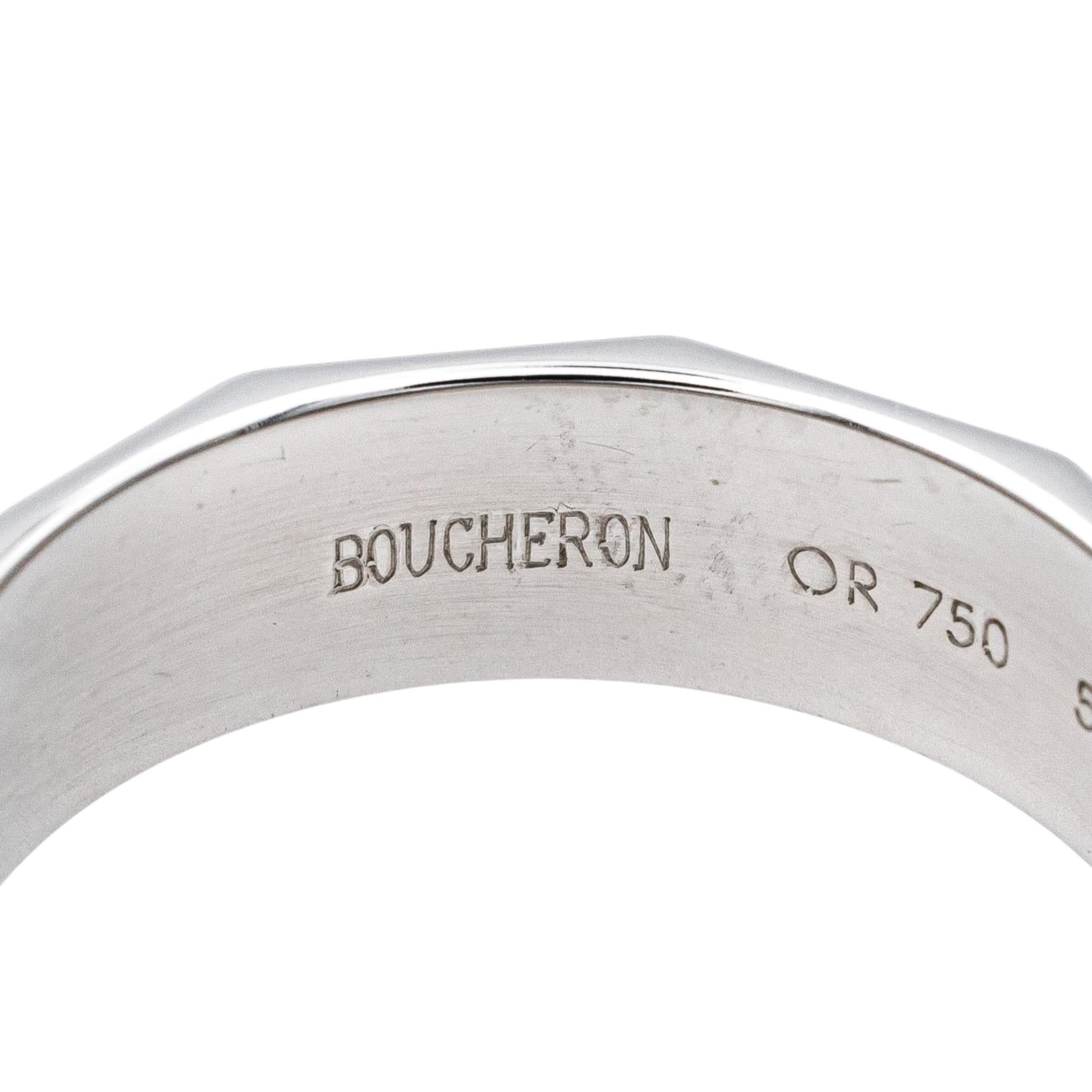 Boucheron Bague  Alliance Facettes Or blanc