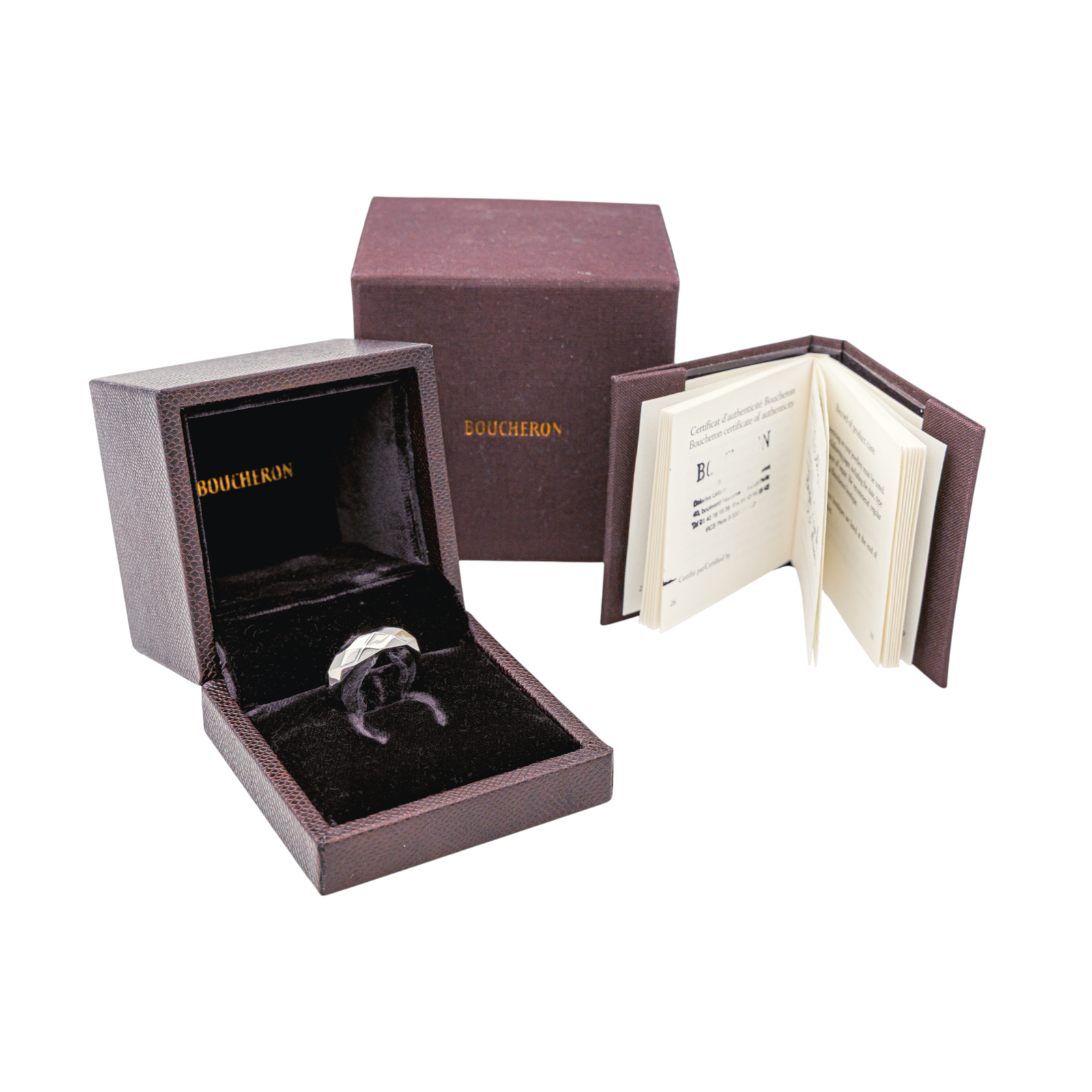 Boucheron Bague  Alliance Facettes Or blanc