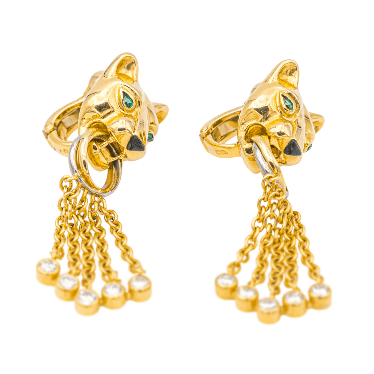 Cartier Boucles d'oreilles Sierra Or jaune Diamant - Maison Eloe