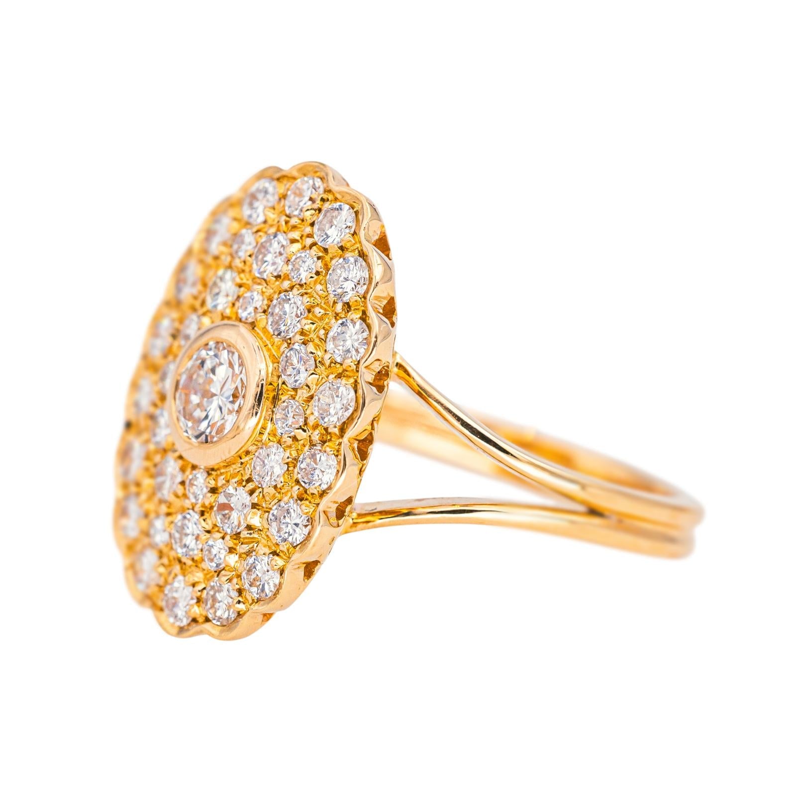 Bague Pompadour Or rose Diamant