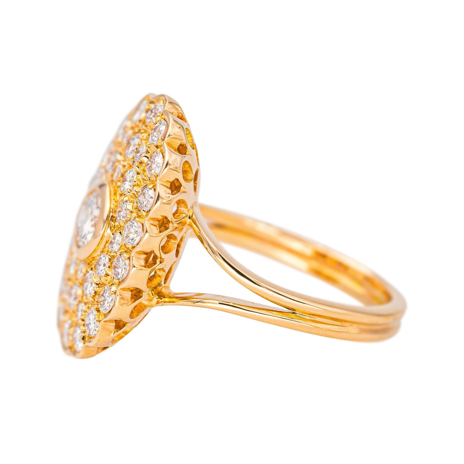 Bague Pompadour Or rose Diamant