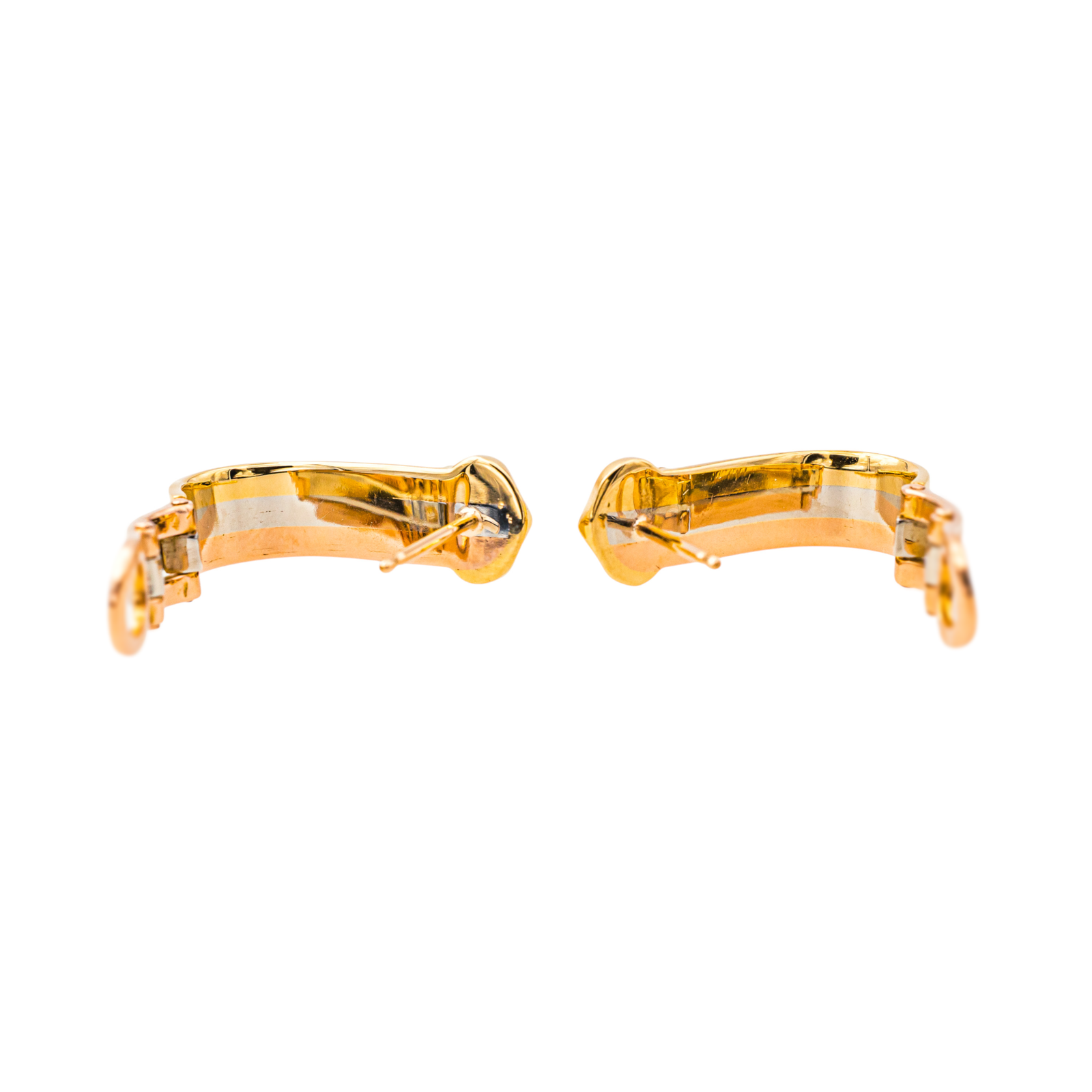 Cartier Boucles d'oreilles C Or jaune, Or rose , Or blanc