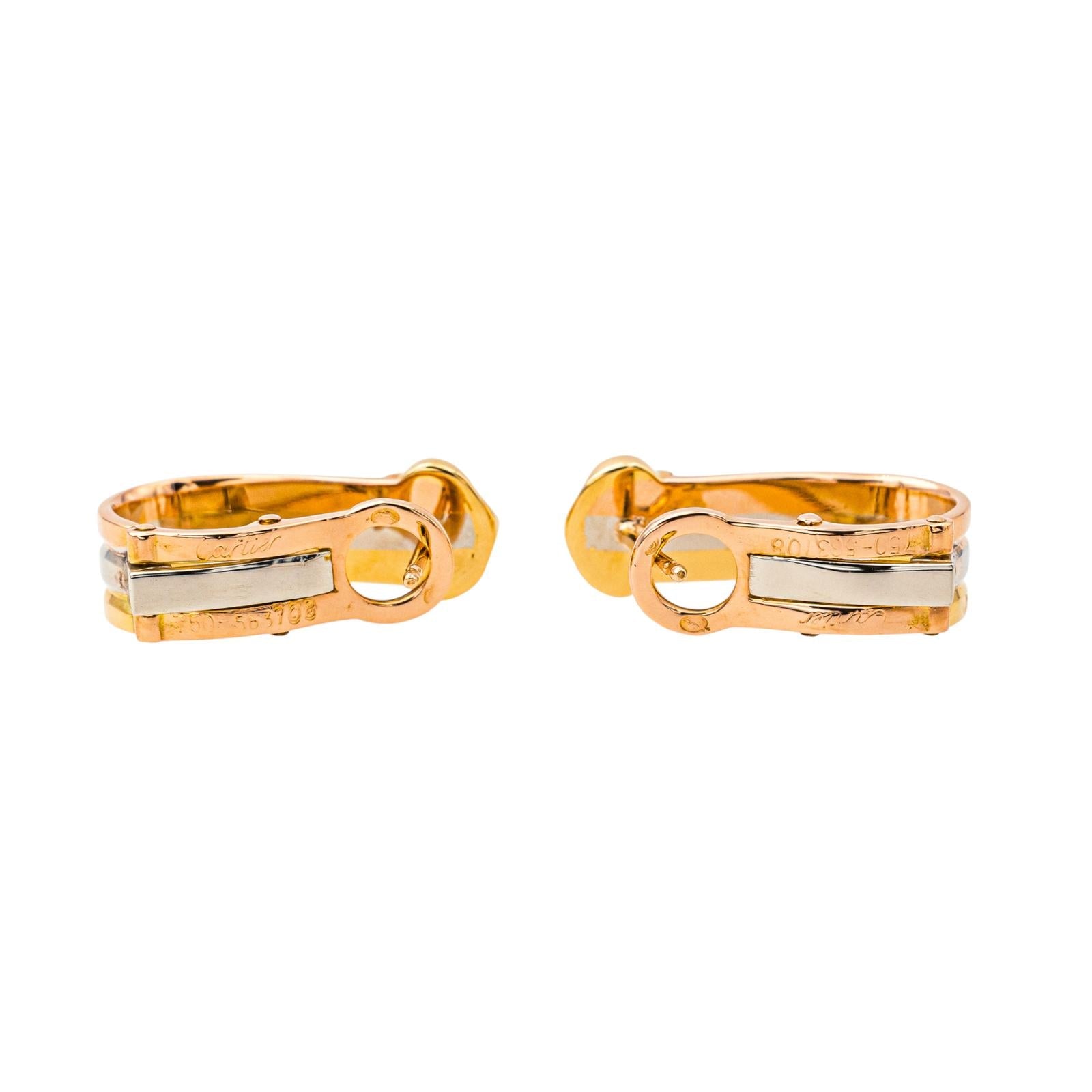 Cartier Boucles d'oreilles C Or jaune, Or rose , Or blanc