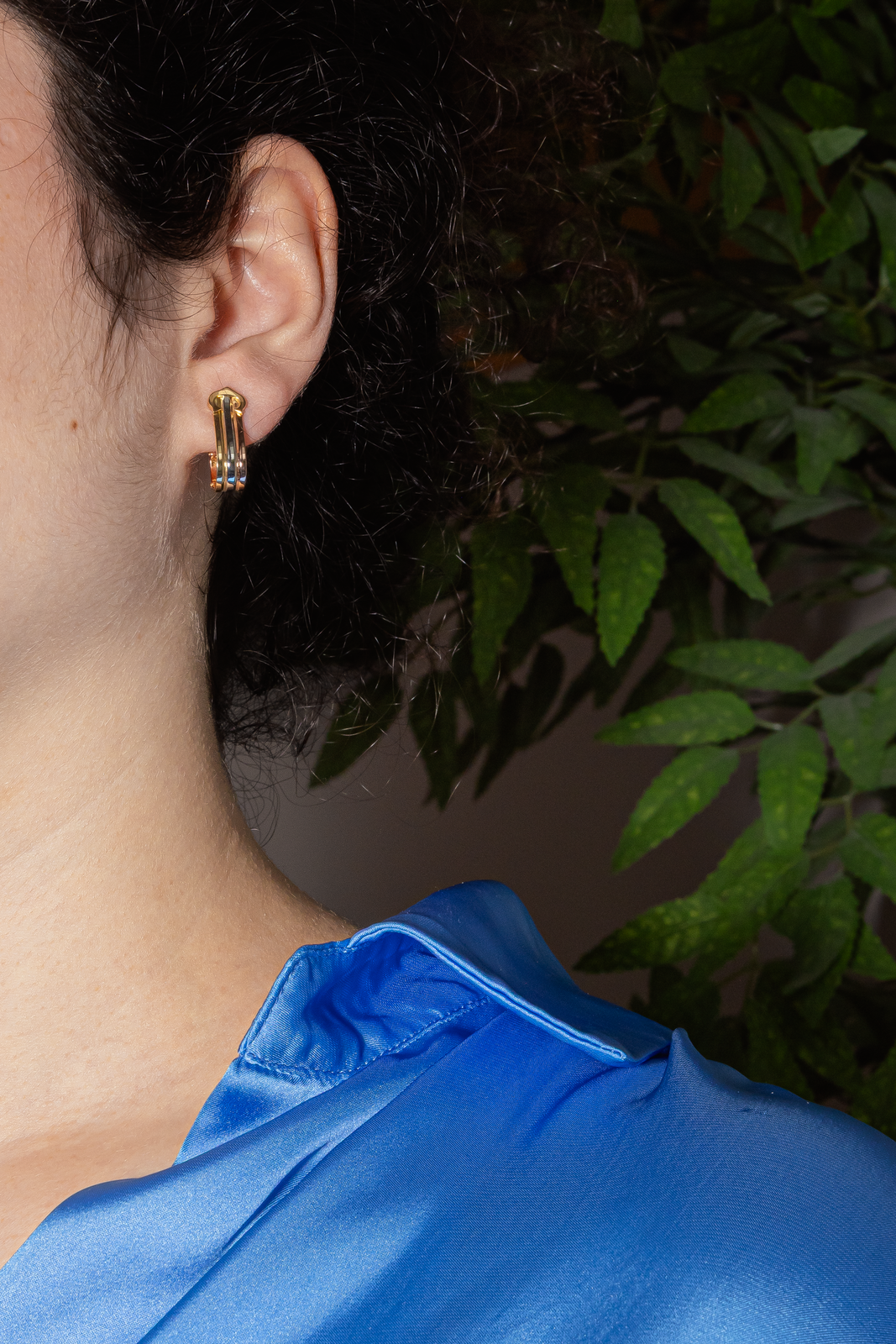 Cartier Boucles d'oreilles C Or jaune, Or rose , Or blanc