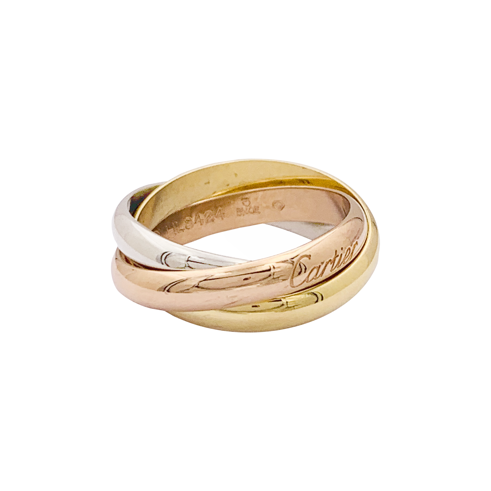 Bague Cartier, "Trinity Classique", trois ors.
