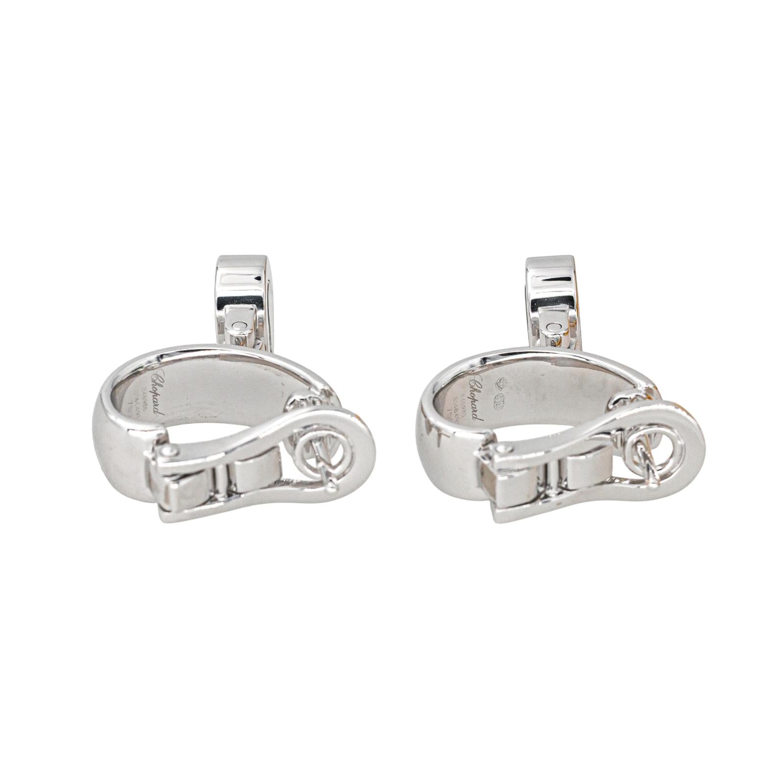 Chopard Boucles d'oreilles Happy Diamond  Or blanc Diamant