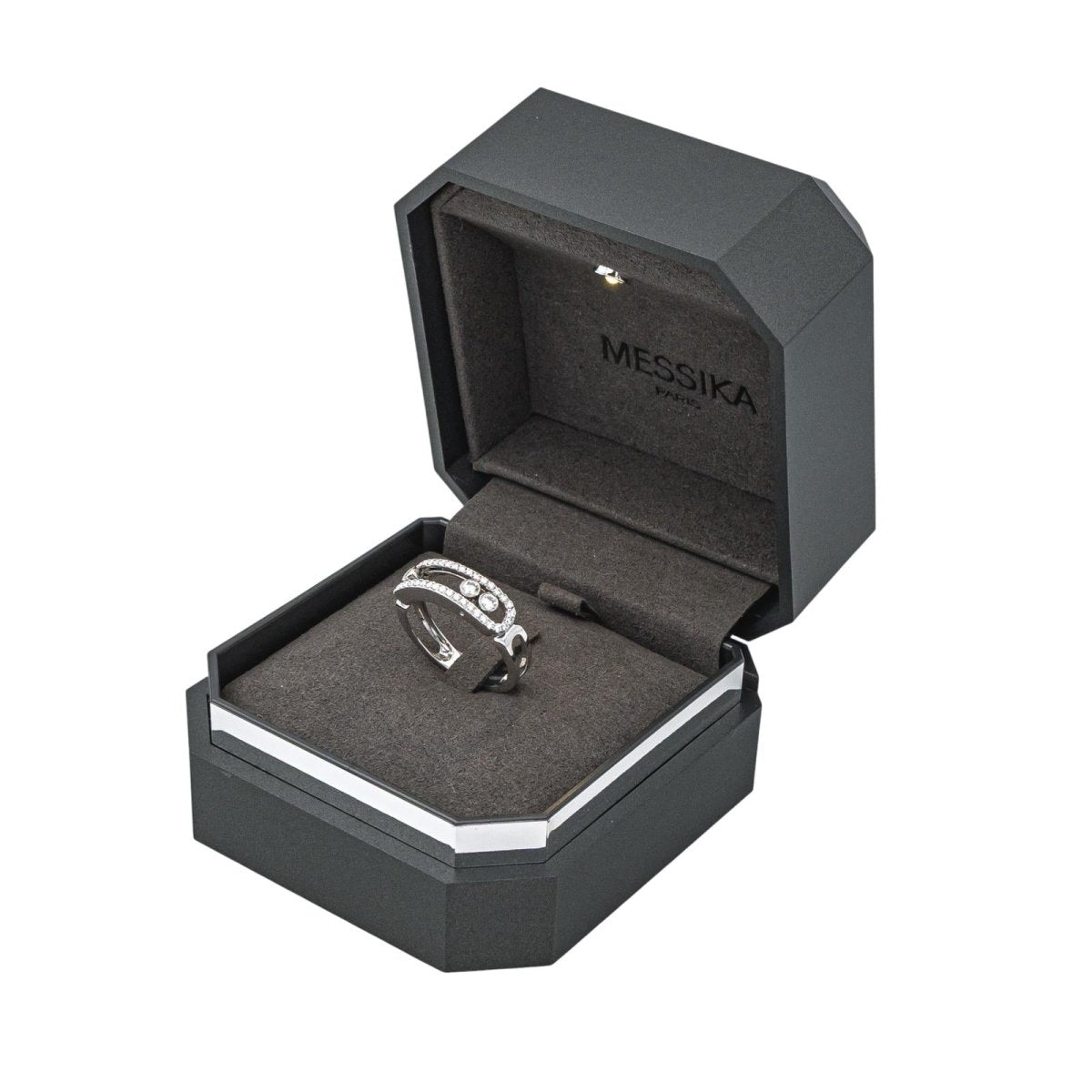 Messika Bague Move Or blanc Diamant - Maison Eloe