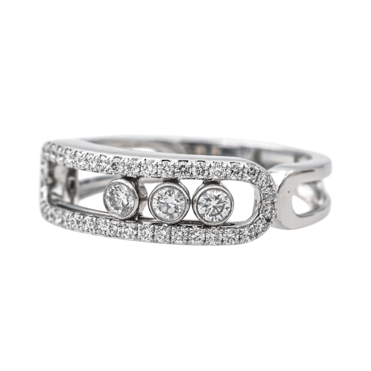 Messika Bague Move Or blanc Diamant - Maison Eloe