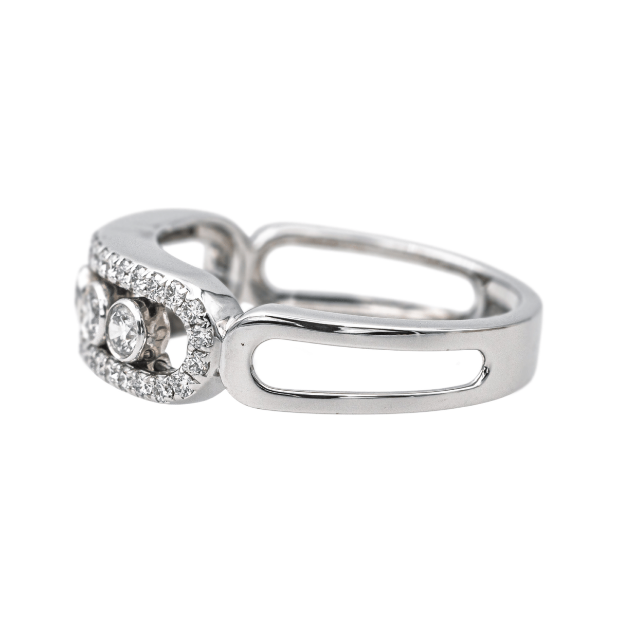 Messika Bague Move Or blanc Diamant - Maison Eloe