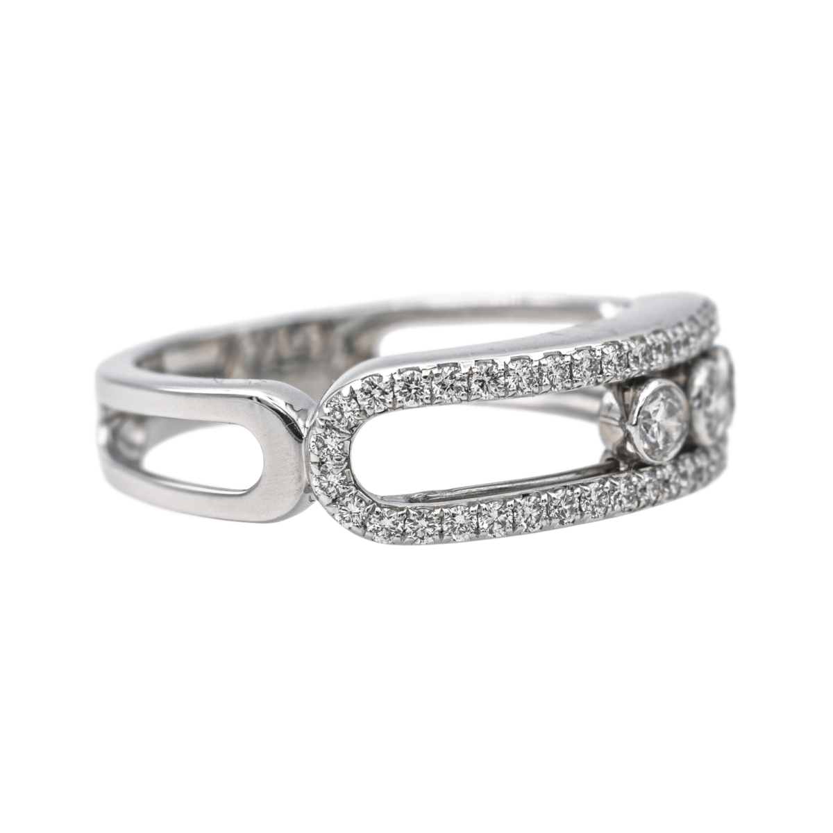 Messika Bague Move Or blanc Diamant - Maison Eloe