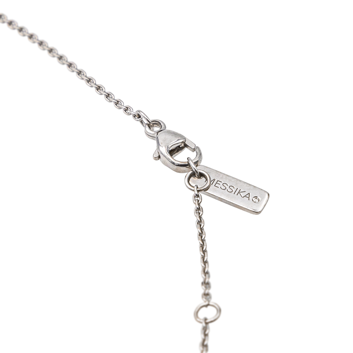 Messika Collier Baby Move Pavé Or blanc Diamant - Maison Eloe