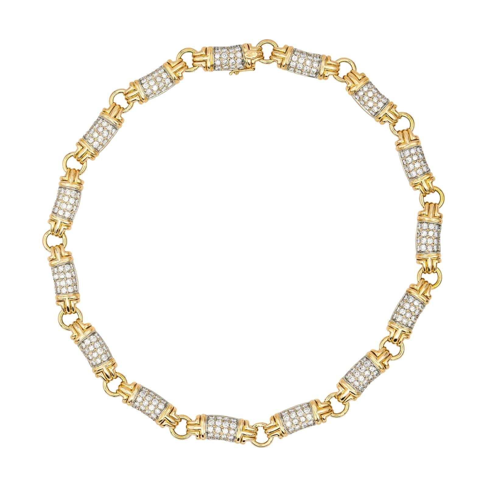 Bulgari Collier Parentesi Or jaune, Or blanc Diamant