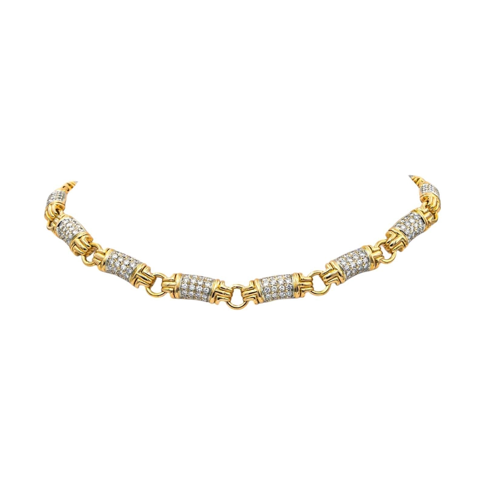Bulgari Collier Parentesi Or jaune, Or blanc Diamant
