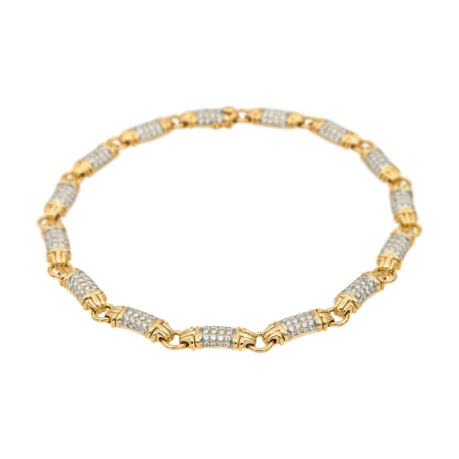 Bulgari Collier Parentesi Or jaune, Or blanc Diamant