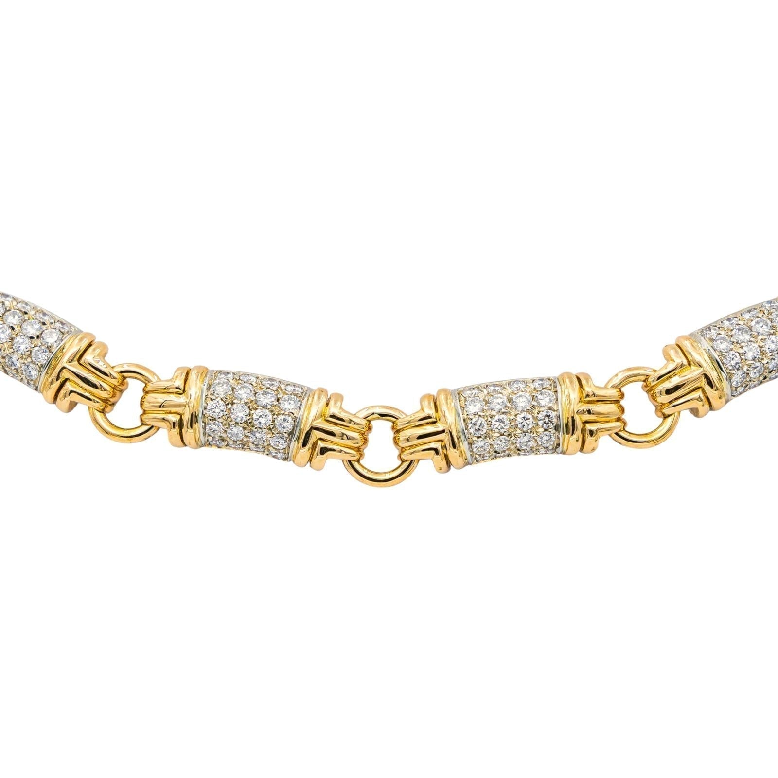 Bulgari Collier Parentesi Or jaune, Or blanc Diamant