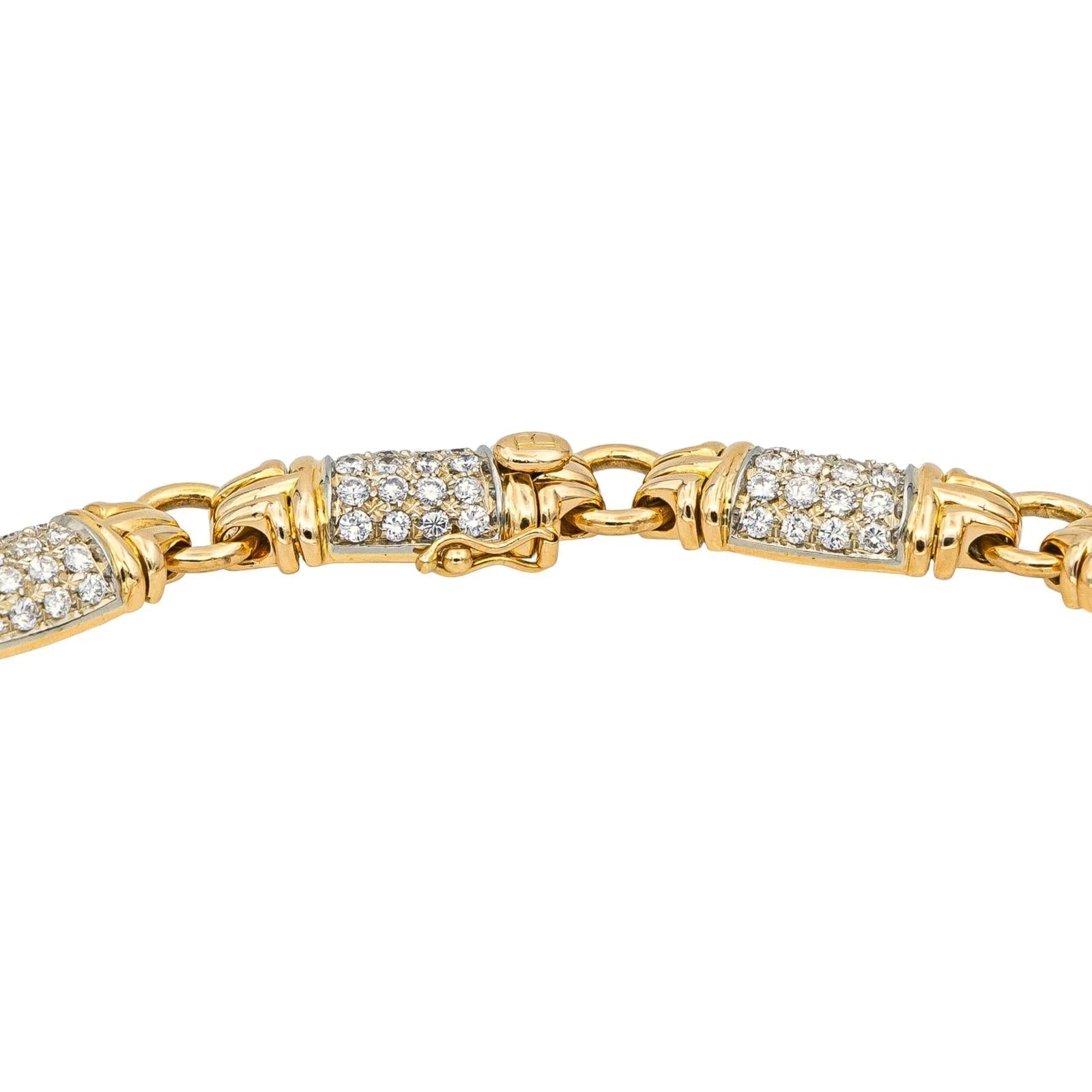 Bulgari Collier Parentesi Or jaune, Or blanc Diamant