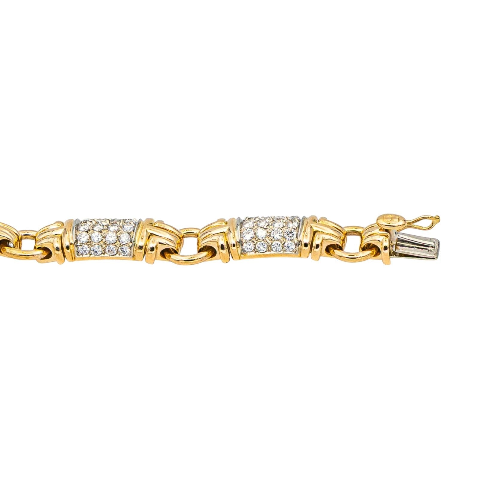 Bulgari Collier Parentesi Or jaune, Or blanc Diamant