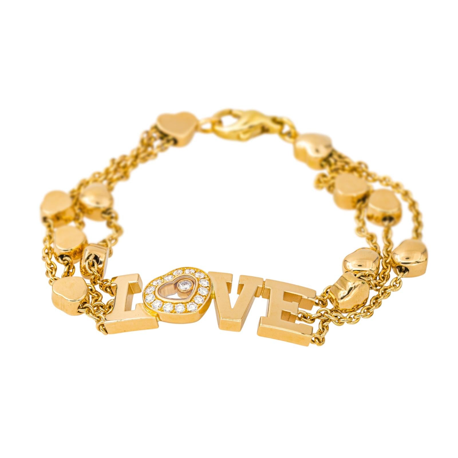Chopard Bracelet Love Happy Diamond Or jaune Diamant