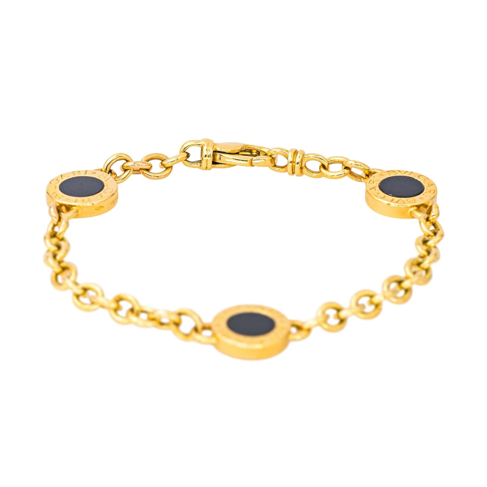 Bulgari Bracelet  Or jaune Onyx