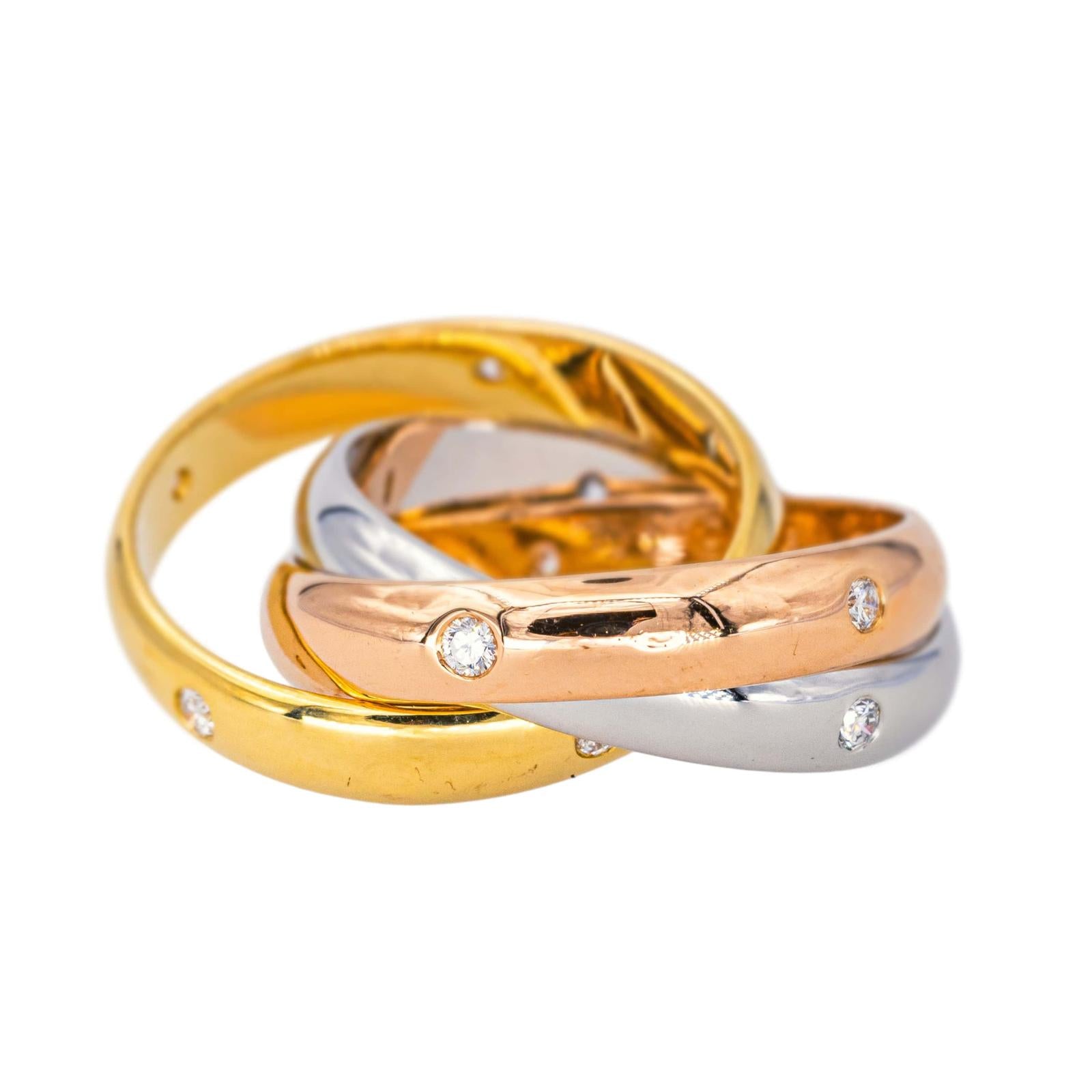 Cartier Bague Trinity Or rose , Or jaune , Or blanc  Diamant