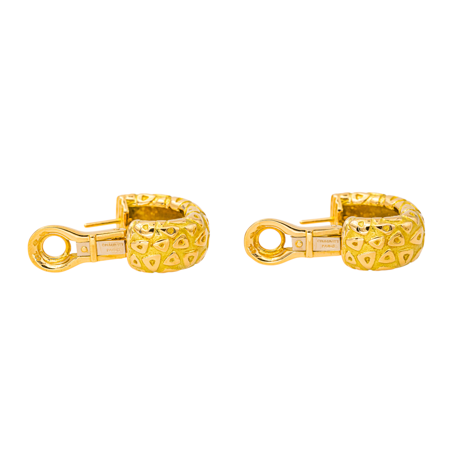 Chaumet Boucles d'oreilles Demi créoles  Or jaune