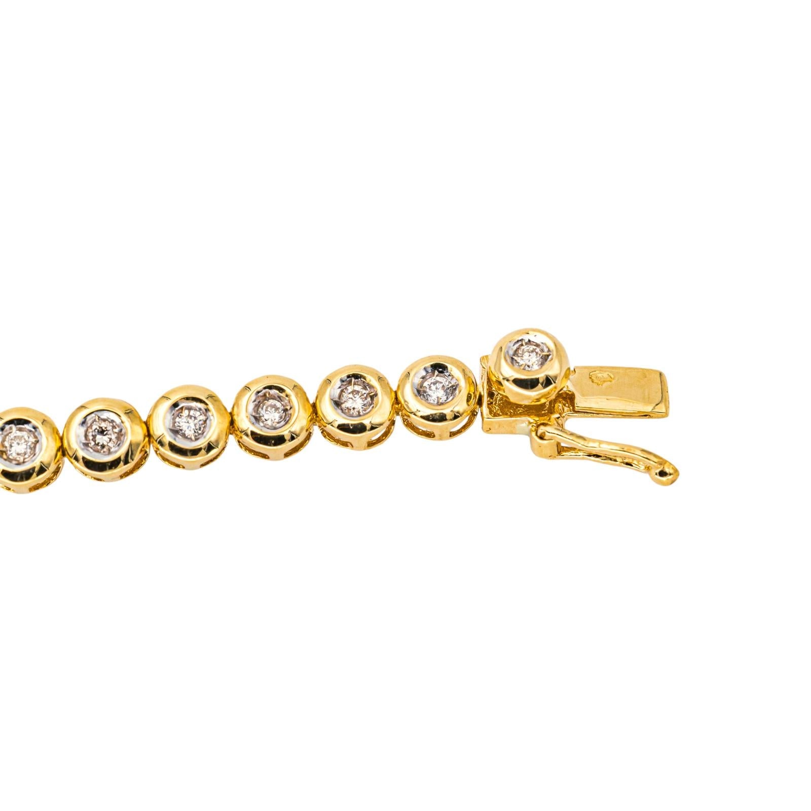 Bracelet Tennis Or jaune Diamant