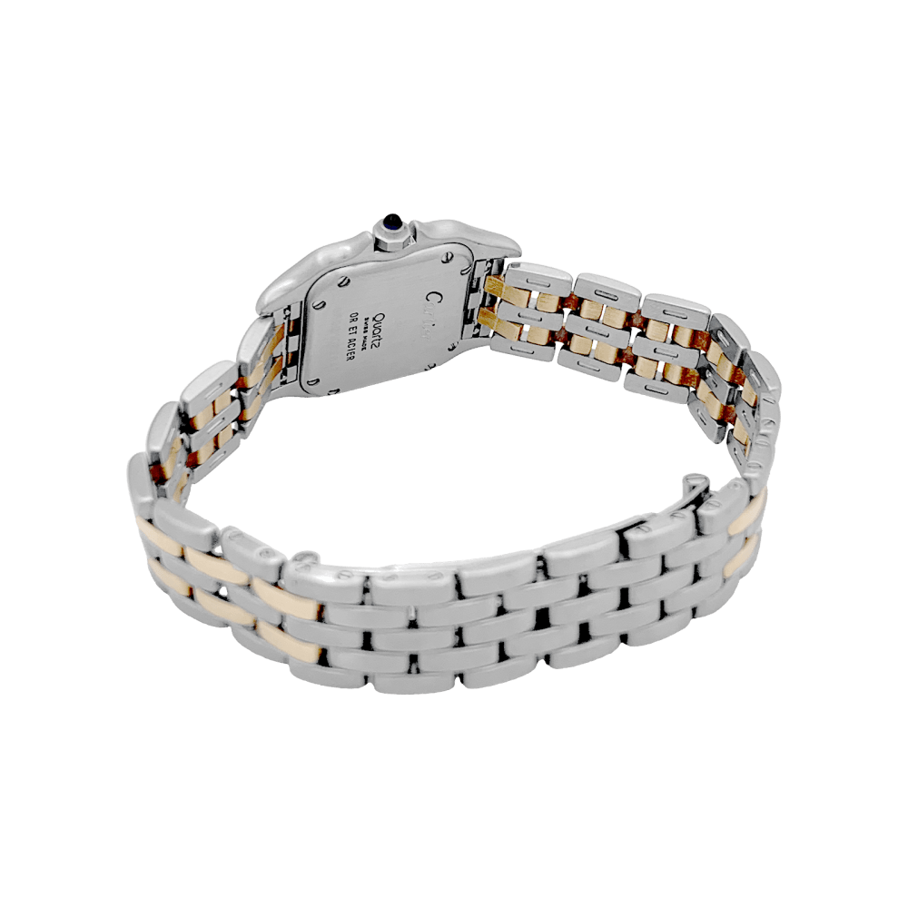 Montre Cartier, "Panthère", acier et or jaune.