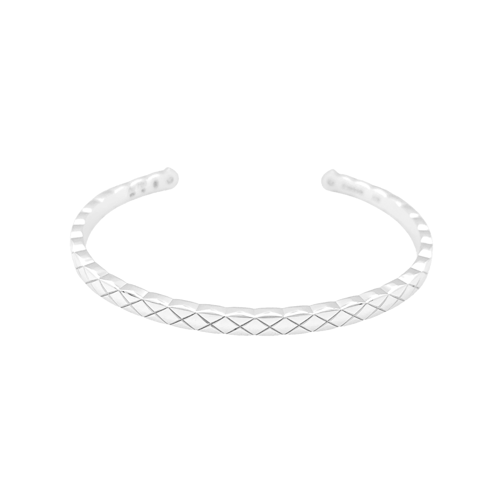 Bracelet Chanel, "Coco Crush", or blanc, diamants.