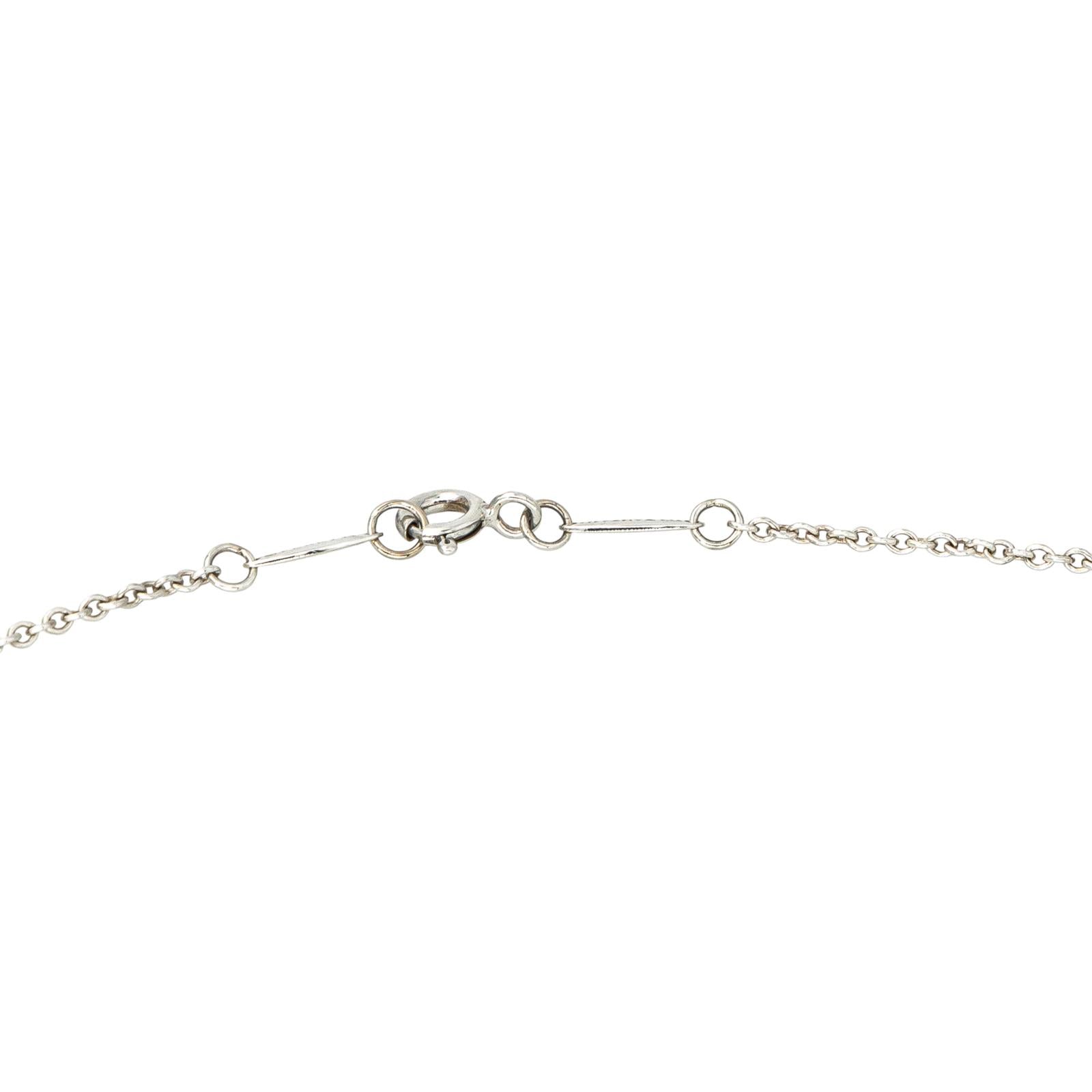 Tiffany & Co Collier Open Heart Argent Diamant