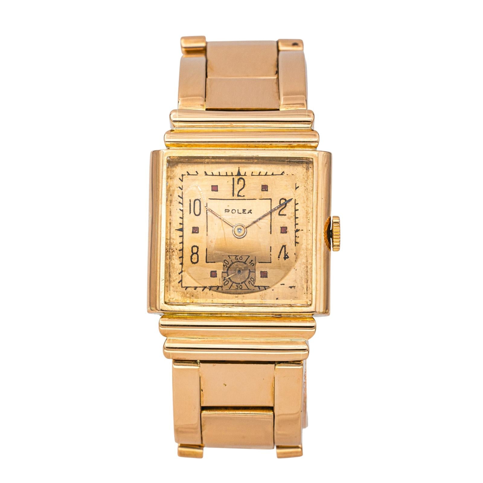 Rolex Montre Rétro  Or rose