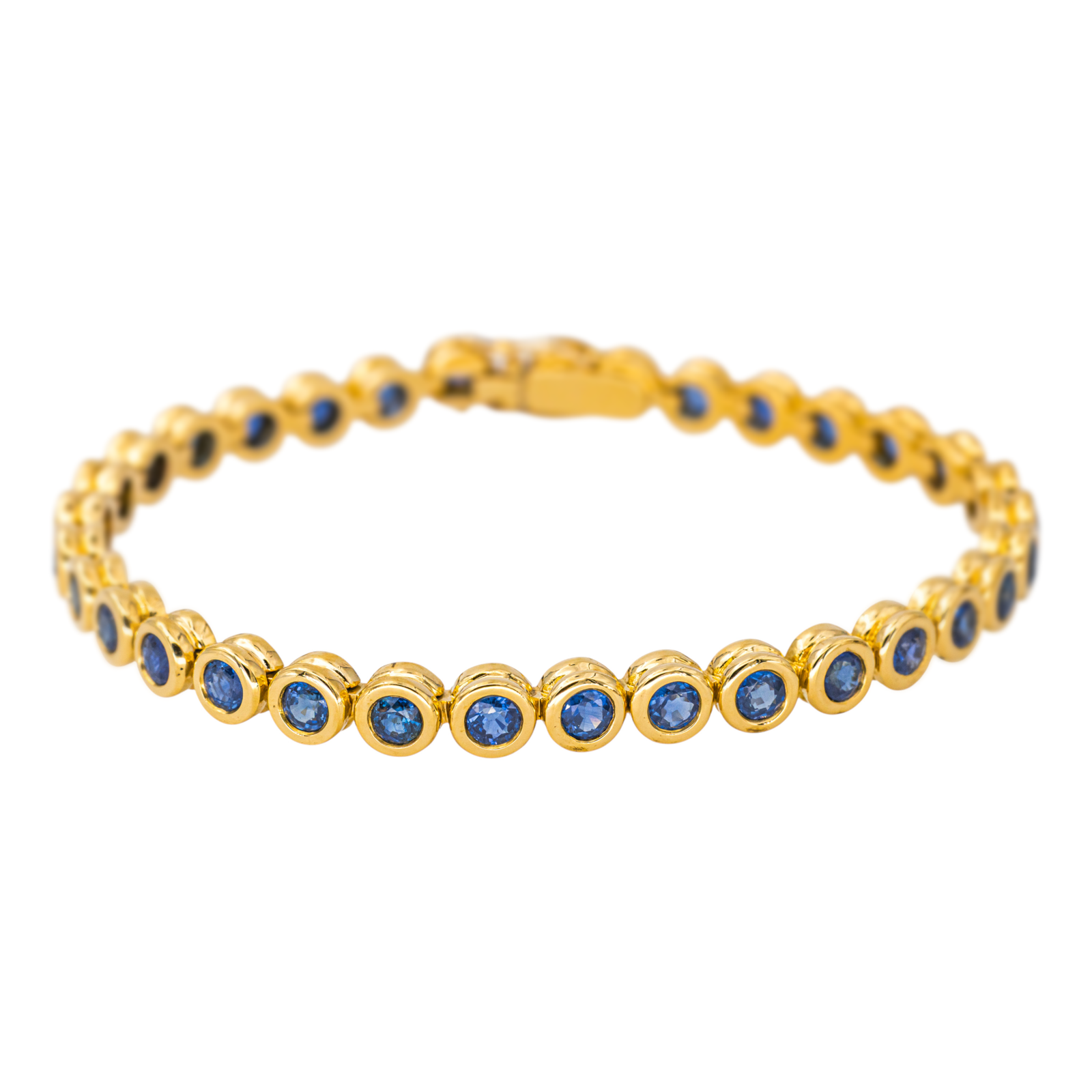 Bracelet Tennis Or jaune Saphir