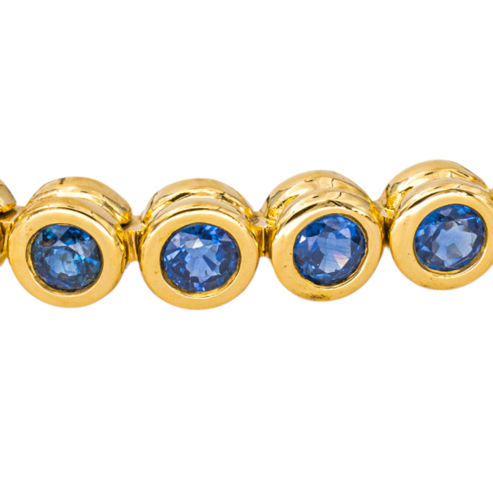 Bracelet Tennis Or jaune Saphir